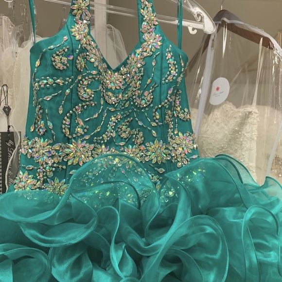 Little Rosie Pageant Gown . NWT full skirt and sweeping train. - Picture 5 of 8